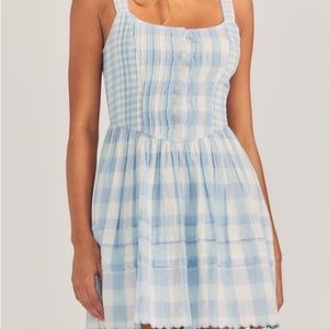 LoveShackFancy Chennedy Dress Blue, Size 4